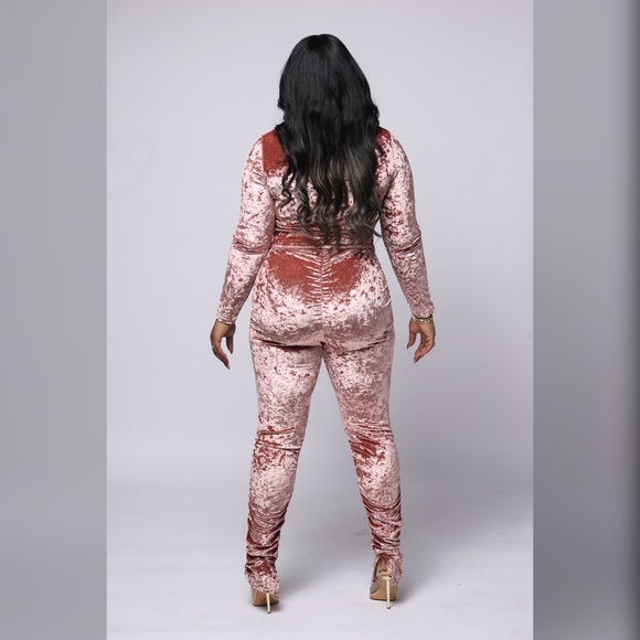 Mauve 2 piece tracksuit - Picture 3 of 4